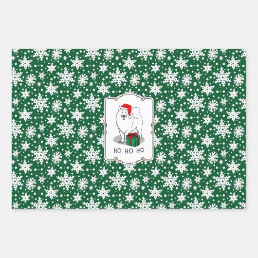 Kerstkerstkerstkerstkerstkerstman Pet Samoyed Dog  Inpakpapier Vel (Voorkant)