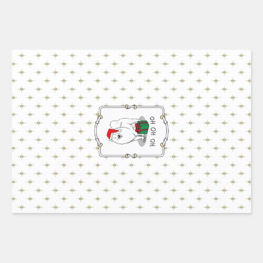 Kerstkerstkerstkerstkerstkerstman Pet Samoyed Dog  Inpakpapier Vel (Voorkant 3)