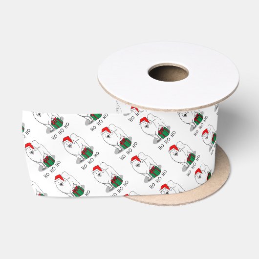 Kerstkerstkerstkerstkerstkerstman Pet Samoyed Dog  Satijnen Lint (Spoel)