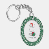 Kerstkerstkerstkerstkerstkerstman Pet Samoyed Dog Sleutelhanger (Voorkant Links)