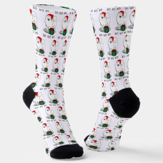 Kerstkerstkerstkerstkerstkerstman Pet Samoyed Dog Sokken (Gebogen)