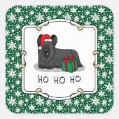 Kerstkerstkerstkerstkerstkerstman Pet Skye Terrier Vierkante Sticker (Voorkant)