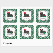 Kerstkerstkerstkerstkerstkerstman Pet Skye Terrier Vierkante Sticker (Vel)