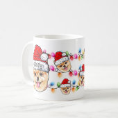 Kerstkerstkerstkerstkerstkerstman Pommeren Pet Dog Koffiemok (Voorkant links)