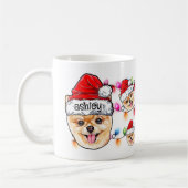 Kerstkerstkerstkerstkerstkerstman Pommeren Pet Dog Koffiemok (Links)