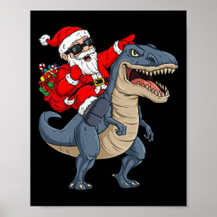 Kerstkerstkerstkerstkerstkerstman Riding Dinosaur  Poster