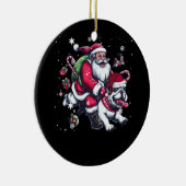 Kerstkerstkerstkerstkerstkerstman Riding English B Keramisch Ornament (Rechts)