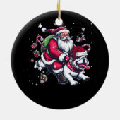 Kerstkerstkerstkerstkerstkerstman Riding English B Keramisch Ornament (Achterkant)