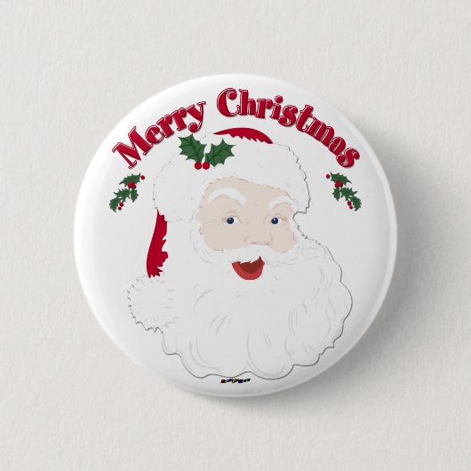 kerstkerstkerstkerstkerstkerstman ronde button 5,7 cm (Voorkant)