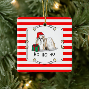 Kerstkerstkerstkerstkerstkerstman sjiitische Tzu ( Keramisch Ornament