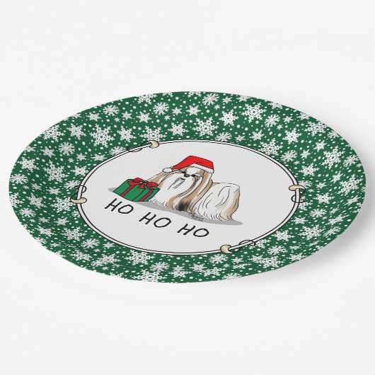 Kerstkerstkerstkerstkerstkerstman sjiitische Tzu ( Papieren Bordje (Gekanteld)