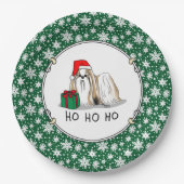 Kerstkerstkerstkerstkerstkerstman sjiitische Tzu ( Papieren Bordje (Voorkant)