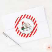 Kerstkerstkerstkerstkerstkerstman sjiitische Tzu ( Ronde Sticker (Envelop)