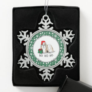 Kerstkerstkerstkerstkerstkerstman sjiitische Tzu ( Tin Sneeuwvlok Ornament
