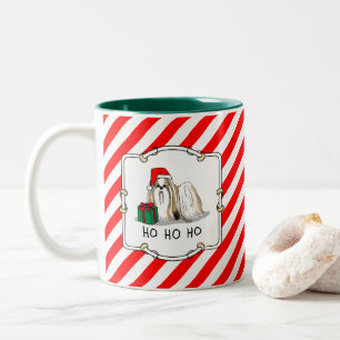 Kerstkerstkerstkerstkerstkerstman sjiitische Tzu ( Tweekleurige Koffiemok