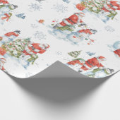 Kerstkerstkerstkerstkerstkerstman Waterverf Cadeaupapier (Hoek)