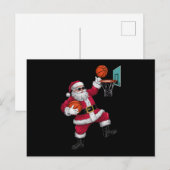 Kerstkerstkerstkerstkerstkerstmis met een Basketba Feestdagenkaart (Voorkant / Achterkant)