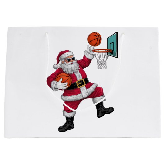 Kerstkerstkerstkerstkerstkerstmis met een Basketba Groot Cadeauzakje (Voorkant)