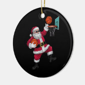 Kerstkerstkerstkerstkerstkerstmis met een Basketba Keramisch Ornament (Links)