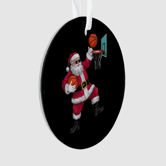 Kerstkerstkerstkerstkerstkerstmis met een Basketba Ornament (voorkant)