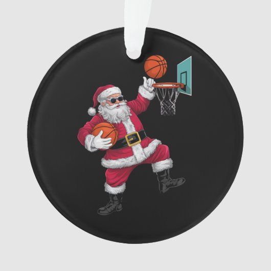 Kerstkerstkerstkerstkerstkerstmis met een Basketba Ornament (voorkant)
