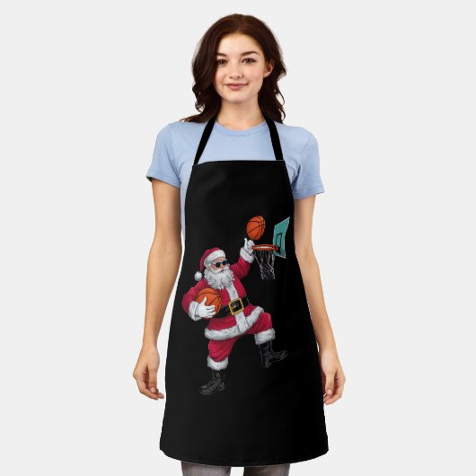 Kerstkerstkerstkerstkerstkerstmis met een Basketba Schort (Gedragen)