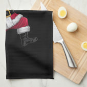 Kerstkerstkerstkerstkerstkerstmis met een Basketba Theedoek (Quarter Fold)