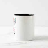 Kerstkerstkerstkerstkerstkerstmis met een Basketba Tweekleurige Koffiemok (Center)