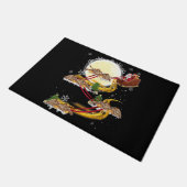 Kerstkerstkerstkerstkerstkerstschildpad Funny Turt Deurmat (Schuin)