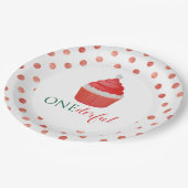 Kerstkerstkerstkerstkerstkersttaart Eerste Kerstda Papieren Bordje (Gekanteld)