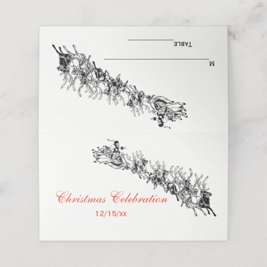 Kerstkerstkerstkerstkerstkersttaart, hoge kwalitei plaatskaartje (Buitenkant ongevouwen)