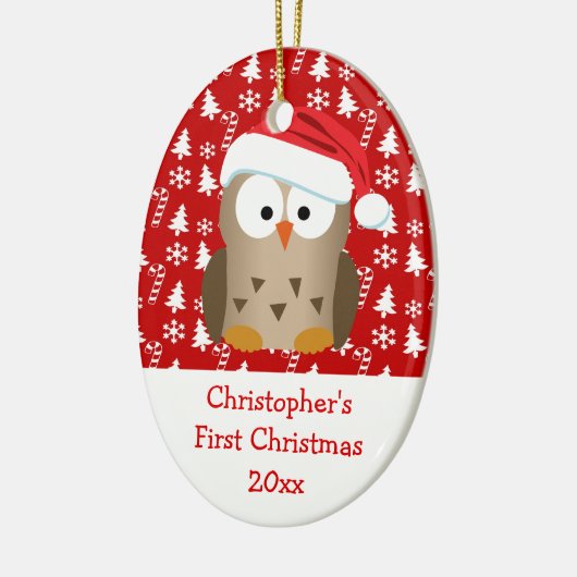 Kerstkerstkerstkerstkerstman - Aangepaste Kinderen Keramisch Ornament (Links)