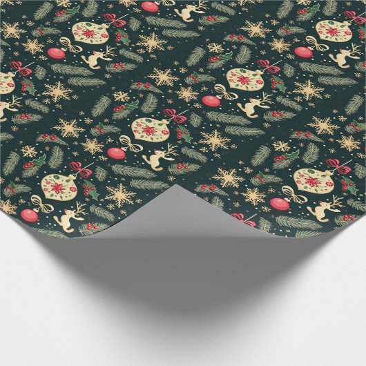 kerstkerstkerstkerstkerstman cadeaupapier (Hoek)