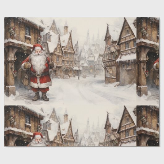 kerstkerstkerstkerstkerstman cadeaupapier (Vlak)