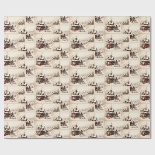 kerstkerstkerstkerstkerstman cadeaupapier (Vlak)