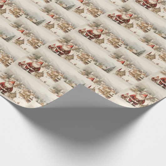 kerstkerstkerstkerstkerstman cadeaupapier (Hoek)