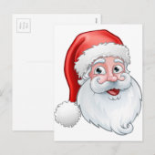 Kerstkerstkerstkerstkerstman-Cartoon Feestdagenkaart (Voorkant / Achterkant)