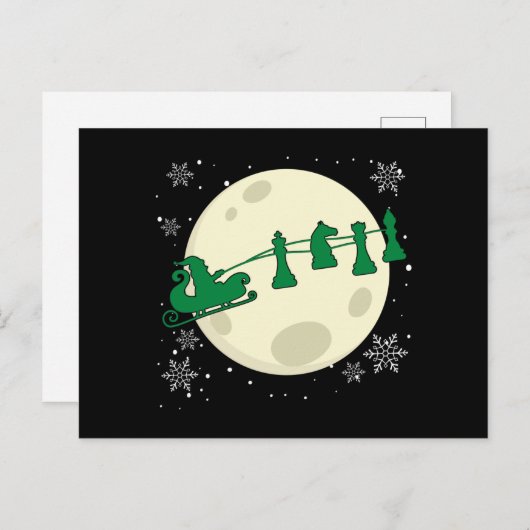 Kerstkerstkerstkerstkerstman - Chess Piece Reindee Briefkaart (Voorkant / Achterkant)