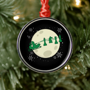 Kerstkerstkerstkerstkerstman - Chess Piece Reindee Metalen Ornament