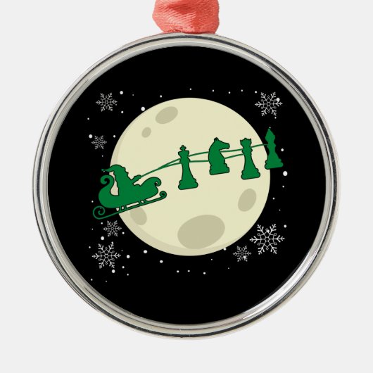 Kerstkerstkerstkerstkerstman - Chess Piece Reindee Metalen Ornament (Voorkant)