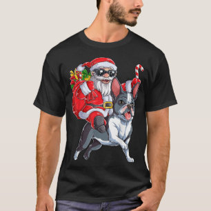 Kerstkerstkerstkerstkerstman die Boston terrier Xm T-shirt
