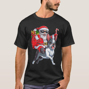 Kerstkerstkerstkerstkerstman die Boston terrier Xm T-shirt