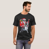 Kerstkerstkerstkerstkerstman die Boston terrier Xm T-shirt (Voorkant volledig)