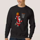 Kerstkerstkerstkerstkerstman Dunking Basketball Trui (Voorkant)