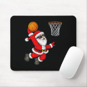 Kerstkerstkerstkerstkerstman Dunking een Basketbal Muismat (Met muis)
