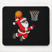 Kerstkerstkerstkerstkerstman Dunking een Basketbal Muismat (Voorkant)
