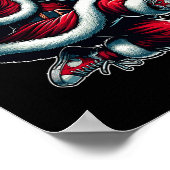 Kerstkerstkerstkerstkerstman Dunking een Basketbal Poster (Hoek)