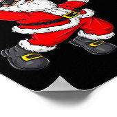 Kerstkerstkerstkerstkerstman Dunking een Basketbal Poster (Hoek)