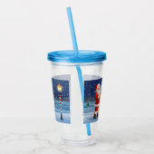 Kerstkerstkerstkerstkerstman en rendier acryl drinkbeker (Links)