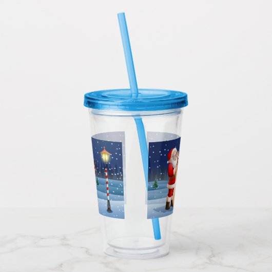 Kerstkerstkerstkerstkerstman en rendier acryl drinkbeker (Links)